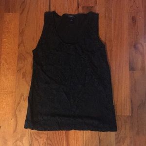 Ann Taylor Black Lace Tank Top Small
